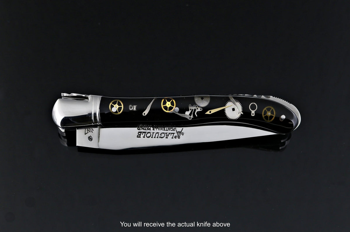 Laguiole Nature Classic Watch Gears Inlay Handle-POCKET KNIFE