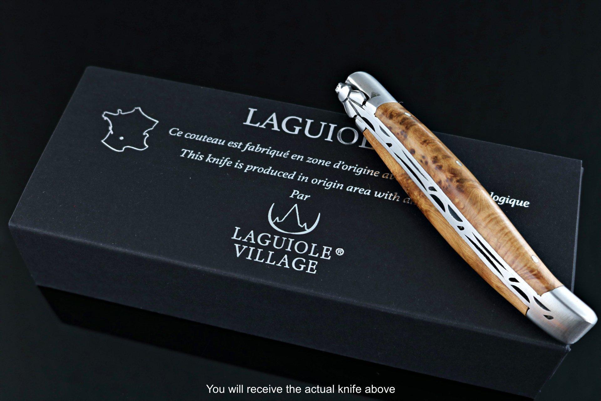 Laguiole Village 10 cm Forged Bee & Spring Juniper Handle #10-POCKET KNIFE