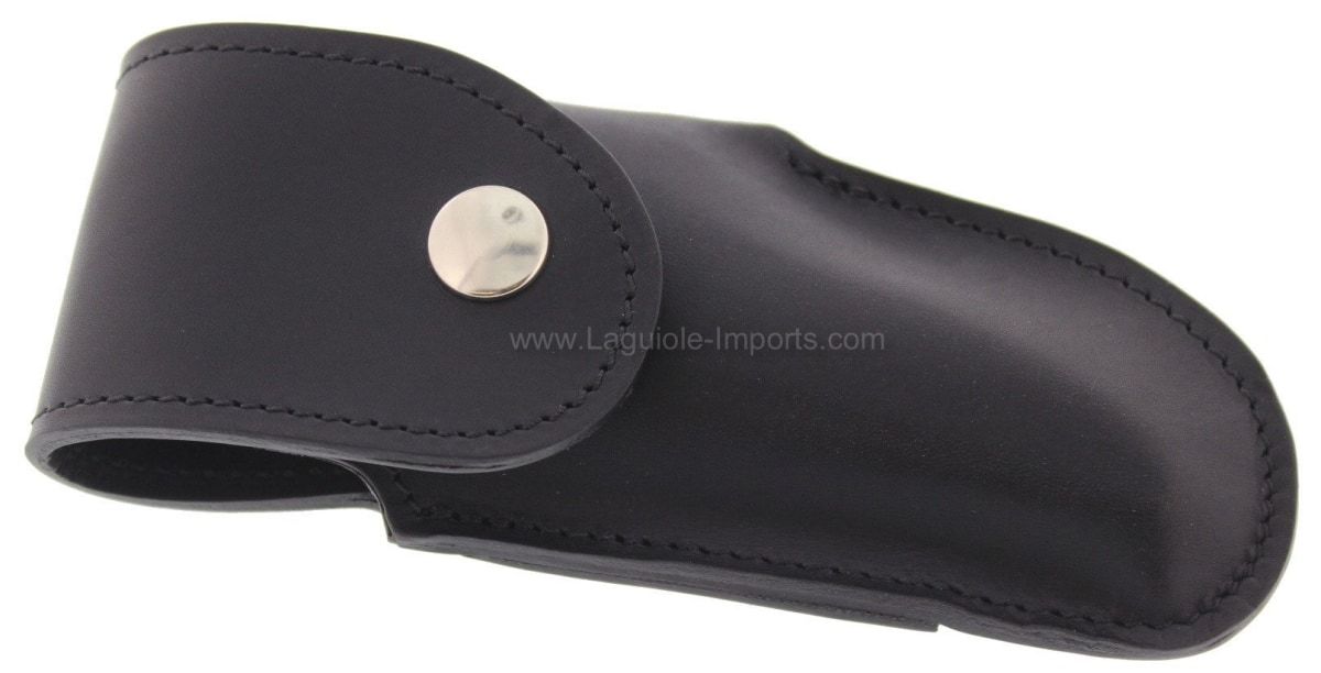 Mountaineer Black Leather Sheath for 14cm knives by Max Capdebarthes-KNIFE SHEATHS