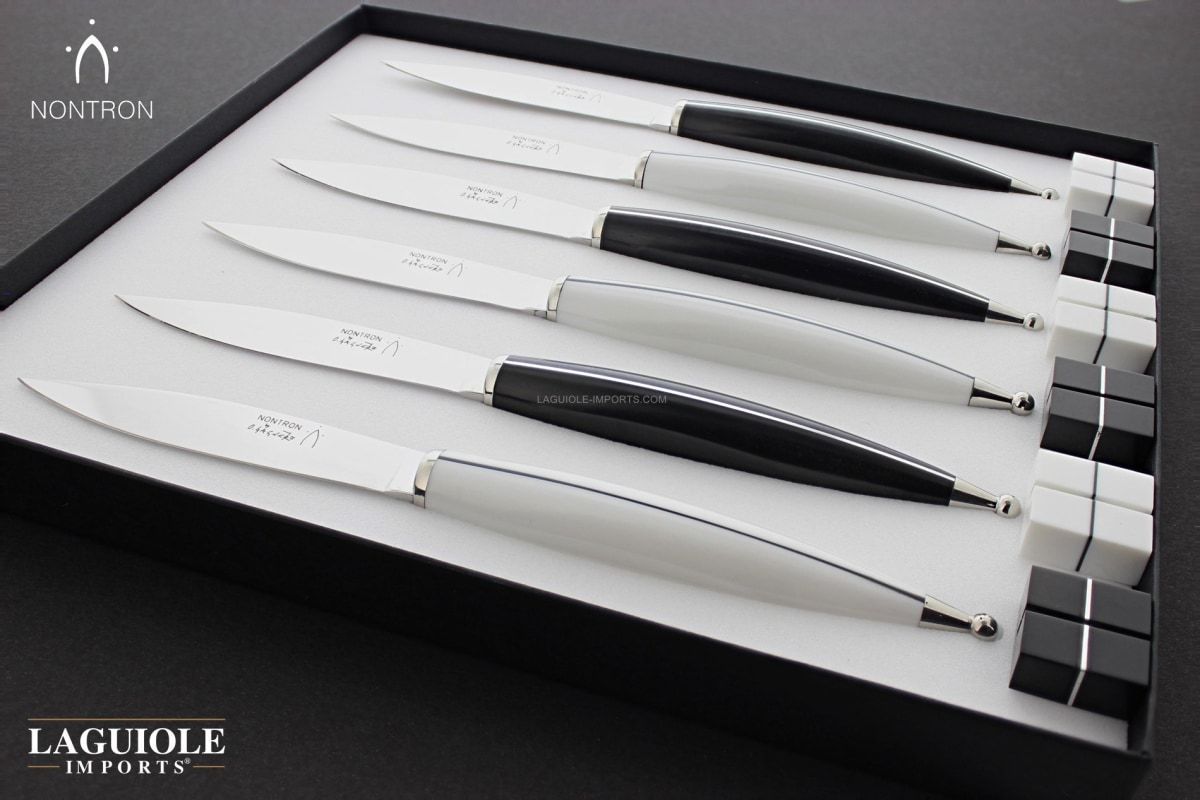 Olivier Gagnere Table Knives by Nontron - Set of 6 - Damier-Cutlery